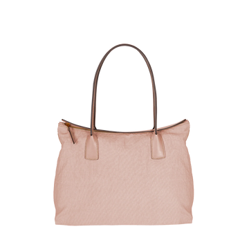Ultra-Light Nylon Vegetable Leather Trim Zipper Office Tote Bag